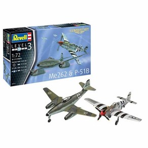 RV3711 1/72 Combat Set Me262 and P-51B, 1개