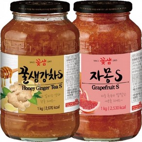 꽃샘 꿀생강차S 1kg+자몽차S 1kg