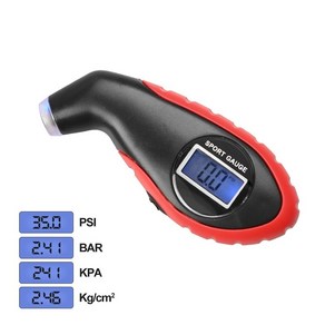 타이어 압력 게이지 타이어공기압측정기 게이지 150psi 디지털 ca ai pessue gauge fo vehicle 오토바이 자전거 백라이트 lcd fo man, 없음, 1개