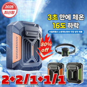 2+2/1+1/1 [독일의기술]아웃도어 허리걸이 선풍기 휴대용 허리 에어컨 휴대용 소형 선풍기 팬 쿨링웨어 전신 냉각 패키지 +보조배터리 허리띠 포함, [1세트] 블랙오렌지&벨트