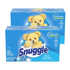 미국 스너글 건조기 드라이 시트 블루 스파클 2개x120개입 Snuggle Fabic Softene Dye Sheets Blue Spakle, 2개