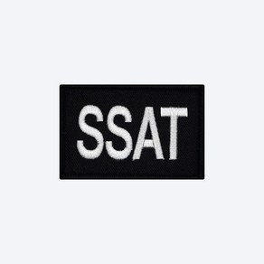 SSAT 검정+흰색 BW85 - 해양경찰특공대 오버로크 벨크로 마크 자수 가드 안전 보안 폴리스 시큐리티 스태프