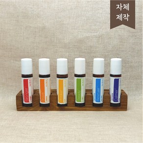 오픈형 10ml 롤온 원목 에센셜 오일 스탠드 진열대 거치대 선반 오일랙, 마호가니, 오픈형 6구