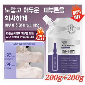 1+1/2+2 화이트닝 바디로션 200g 대용량 바디 미백 톤업 바디워시 모이스처 [1+1] 200g... 1개