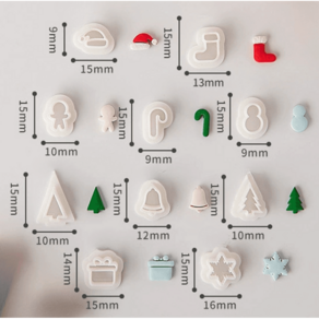 미니 크리스마스 고명틀 떡도장 베이킹 화과자 도구 장식