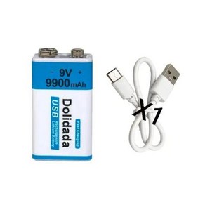 라인 9900Mah 충전식 USB 9V 충전 무료 멀티미터 배터리 고속 베스트셀러 장난감용 배송 마이크 2024 LIION