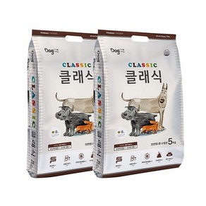 1+1 도그랑 강아지사료 클래식 5kg 2팩, 2개