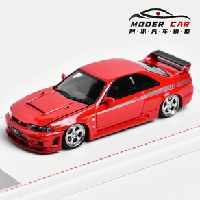 다이캐스트 모델 자동차 FH 1:64 GTR R33 Nismo 400R, 02 빨간, 1개