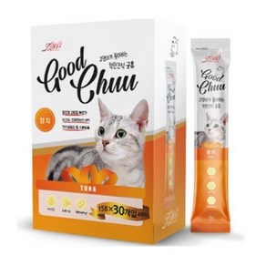 굿츄 고양이 간식 15g x 30p, 참치, 450g, 3개