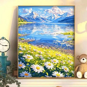 코지하루 DIY 명화그리기 물감 2세트 유화 그림 그리기 아크릴화 40x50, 꽃 핀 천지A 40x50 (B655), 1개