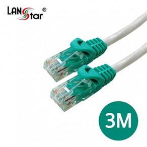 LANstar CAT.6 UTP 크로스 랜케이블 3m/LS-6UTPC-3MG/연선/기가비트/250MHz 대역폭/50u 금도금 커넥터/8P8C/RJ45/크로스배열 랜선/트위스트 페어