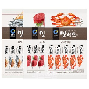 청정원 맛선생 해물+멸치가쓰오+쇠고기 스틱조미료세트, 1개, 240g