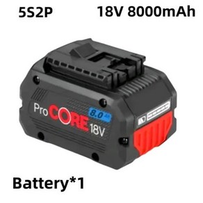 100% Bosch 충전식 배터리 도구 BAT609 GBA18V80 고전력 5C 전원 적합 18V 8.0Ah, 03 1 Battey, 1개