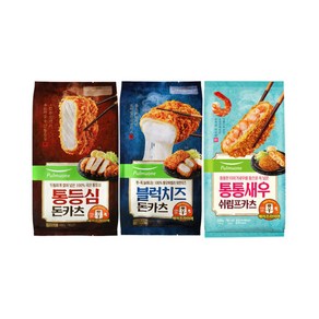 풀무원 통등심 돈카츠1개+블럭치즈 돈카츠1개+쉬림프카츠1개, 통등심 돈카츠1개+블럭치즈 돈카, 1개, 420g