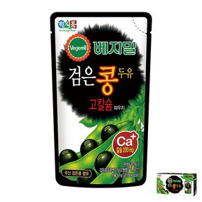 정식품)베지밀 검은콩 고칼슘 두유 파우치 190ml, 45개