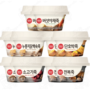 (상온)[비비고]죽267g10종세트/누룽지닭백숙2 전복2 버섯야채2 소고기2 단호박2, 1세트, 2.8kg