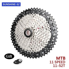 SUNSHINE MTB 자전거 카세트 HG 구조 스프로킷 산악 프리휠 8 9 10 11 속도 32 36 40 42 46 50 52T, 11S 11-52T, 1개