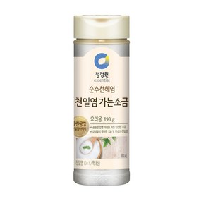 청정원 신안섬 보배 천일염 가는소금, 190g, 3개