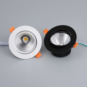 LED 4인치 15W COB 집중형 다운라이트 스팟조명 플리커프리, 4인치 15W 블랙, 주광색(흰빛), 1개