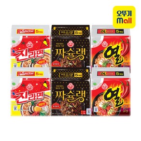 진라면 매운맛 멀티팩 2개+짜슐랭 멀티팩 2개+열라면 멀티팩 2개