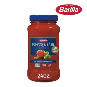 [Bailla] 바릴라 무가당 토마토 바질 소스 저당 저칼로리 파스타 소스 Bailla Tomato & Basil Sauce No Added Suga, 680g, 1개