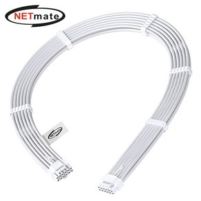 넷메이트 NM-DPR1925 PCI-E 5.0 12VHPWR 슬리빙 케이블 0.6m (올화이트) [EZDIY-FAB], 1개