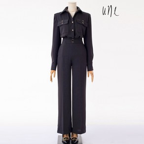 윈(une)[SET]시크숄더 포켓블라우스+슬랙스SET