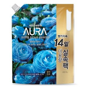 AURA 프리미엄 섬유유연제 화이트 블러썸 리필