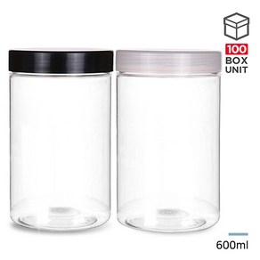 페트용기 팜스원형 600ml 다용도 플라스틱 팜스용기, 600ml 블랙캡 (1개), 1개, 1개