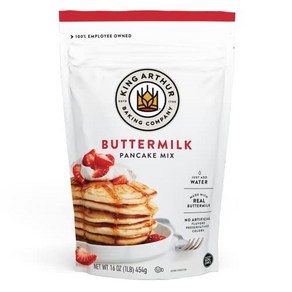 King Athu Buttemilk Pancake Mix Just Add Wate Souced Non-GMO Cetified Koshe 16 Oz, 1개, 453g