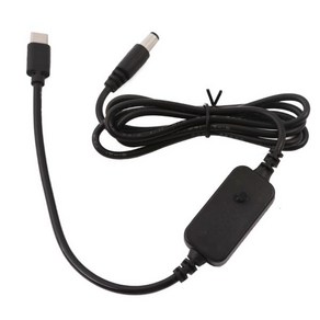 범용 USB C ~ 5.5x2.5mm 5V 9V 12V 가변 전원 공급 장치 케이블 40GE, 1개