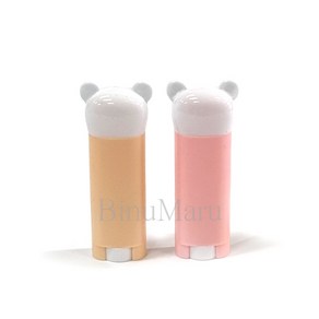 큐티베어 납작 타원 스틱 립밤 립스틱 용기 6ml 화장품 공병, 10개, 오렌지