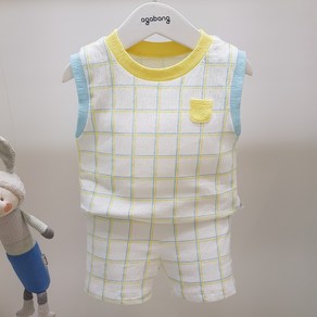 아가방 25 여름 베이비페어 여름 나시 상하복 만한 쿨 시원 없어요 유아 민소매 상하세트 땀아 날두고가 여름 유아 상하복 실내복 간단 외출복으로 어린이집 놀이복
