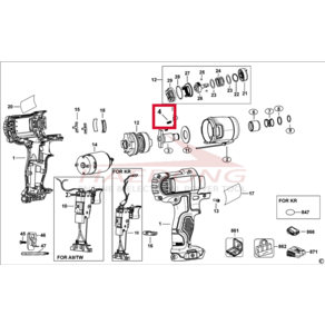 [부품번호 4번] 디월트 DCF815용 볼 스프링 N020157, 1개