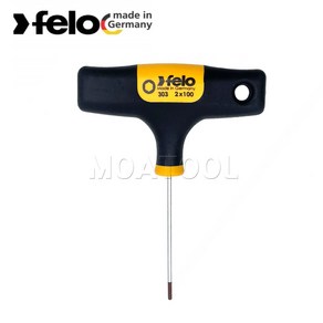 FELO(독일) T형 육각렌치 T렌치 펠로303 253 80 2.5mm*100mm, 1개