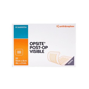 S&N 오피사이트 OPSITE POST-OP VISIBLE 10cm x 8cm 벌집 20개 점착성투명창상피복재, 오피사이트 10cm x 8cm, 1개