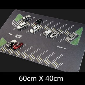 다이캐스트 자동차 모델용 도로 장면 주차장 매트 장난감 디스플레이 차량 마우스 패드 164 스케일 60cm, 1개