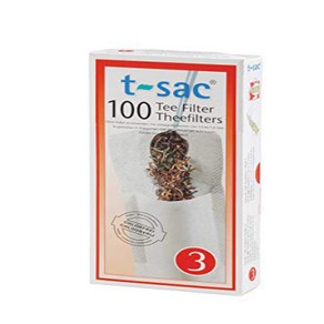 T-Sac Tea Filte Bags Disposable Tea Infuse Numbe 3-Size 3 to 8-Cup Capacity Set of 100, White, 1개