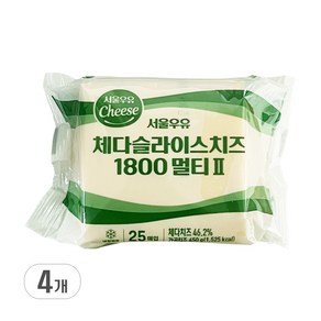 e치즈몰 서울우유 체다슬라이스 멀티2 치즈 1800g 100매, 450g, 4개