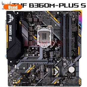 마더보드 메인보드 ASUS B360M-PLUS 게임 S 마더 보드 Intel LGA1151 B360 칩셋 DIMM DDR4 지원 i7 8700 8700K 8500 CPU, 1개