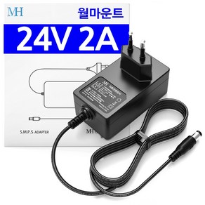 DC 24V 어댑터 모음 모니터 CCTV LED 직류전원장치 DC 아답터, 1개