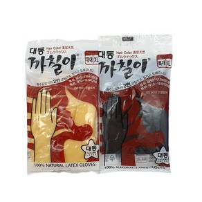 대동 까칠이 라텍스 장갑 특대(XL) 10묶음, 블랙, 10개