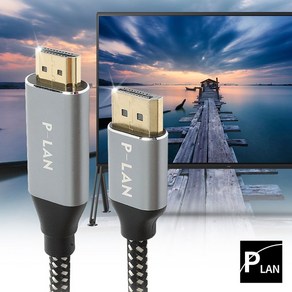 POWERLAN DP to HDMI 고급형 메탈 케이블 2m PL043