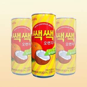 롯데 쌕쌕 오렌지 240ml x 30개/코코넛 젤리 과즙음료, 30개