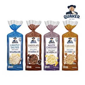 퀘이커 라이스 케이크 4종 택1 / Quake Gluten-Fee Lightly Salted Rice Cakes 4.47oz, 초콜릿 라이스 케이크, 1개, 205g