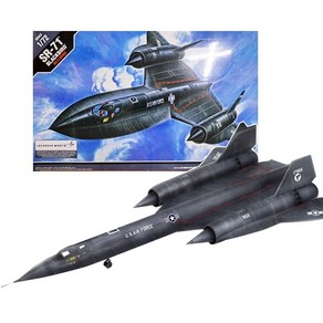 아카데미 프라모델 1/72 미국 전략 정찰기 SR-71 블랙버드 12448 비행기 모형 만들기 조립키트, 1개