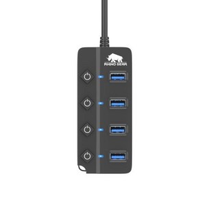 [RHINO GEAR] 라이노기어 RG-HUB304 블랙 (USB허브/4포트) ▶ [무전원/USB3.0] ◀