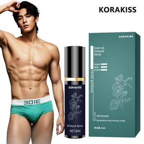 KORAKISS 남성 성기 강화 스프레이 성적 만족도 향상과 성기 강화를 돕는 고급 스프레이, 2개, 6ml