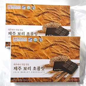 (이어도쇼핑) 제주 보리 초콜릿 210g 2상자 푸른제주 초코렛, 2개