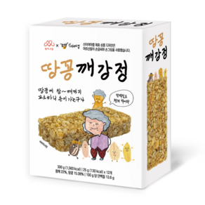 엄마사랑 땅콩깨강정 300g, 25g, 12개